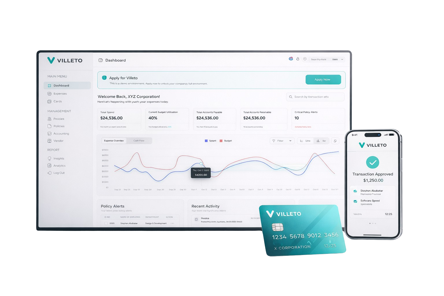 Villeto Demo Dashboard